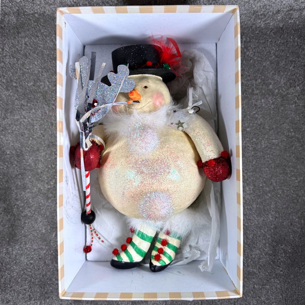 Silvestri Snowman Shelf Sitter Larkspur Lane Lib Cummings-Mead Christmas Decor